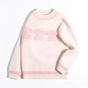 Sweater de cachemir para niños Puppy Design Girls Cashmere Sweater Comercio