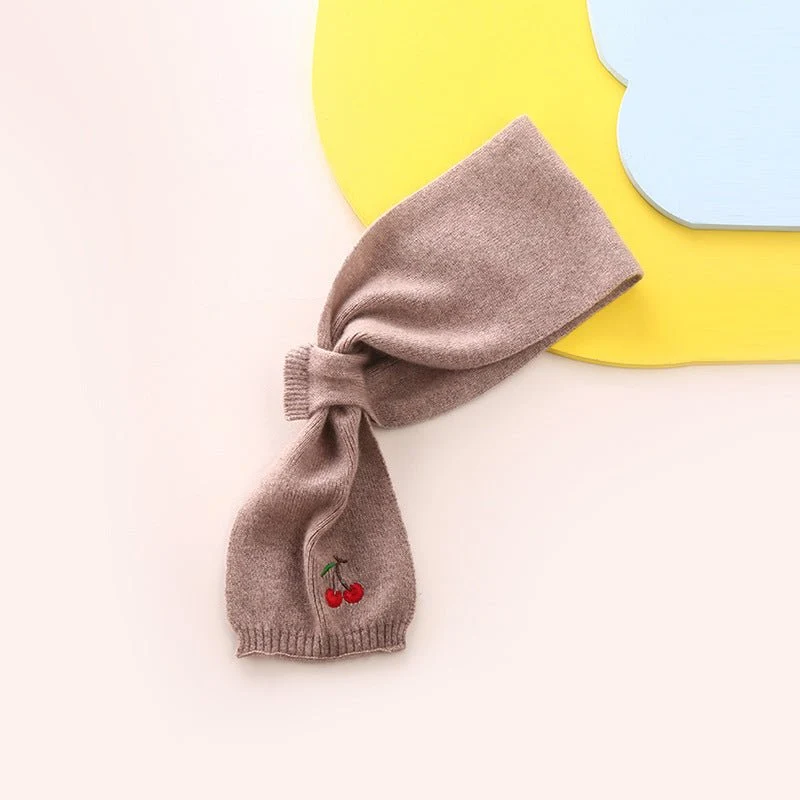 Bufanda de cachemira para niños Calentador de cuello de cachemira con bordado de frutas - Imagen 5