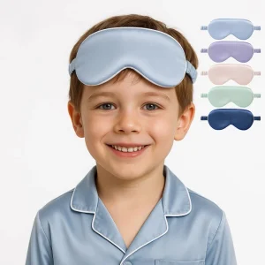 Antifaz de seda pura para niños, antifaz para dormir de seda para bebés y niños pequeños