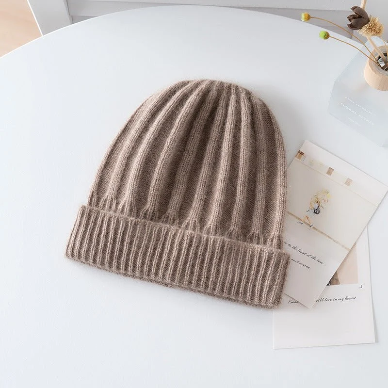 Gorro de cachemira acanalado para niños Gorro de cachemira para niños y niñas con dobladillo acanalado - Imagen 5