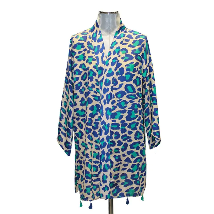 Kimono chaqueta leopardo Beige - Imagen 4
