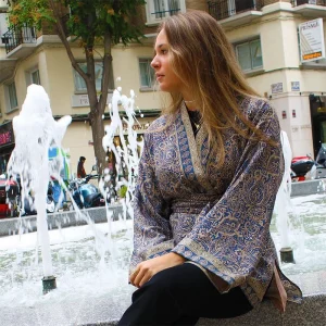 KIMONO SEDA “AZUL INDIA»