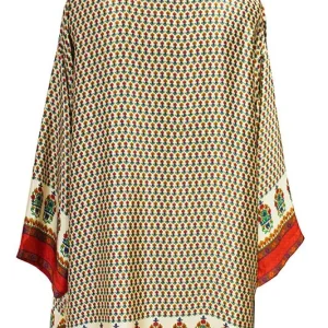 KIMONO SEMI SEDA FORRO “BEIGE CENEFAS»