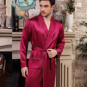 Bolres de seda para hombres largas vestidos de seda para hombres de lujo