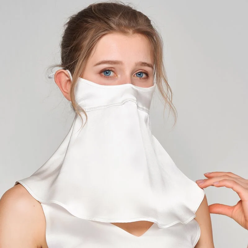 Máscaras largas de cara de seda cubierta de la cara de seda en la máscara anti-uv transpirable - Imagen 7