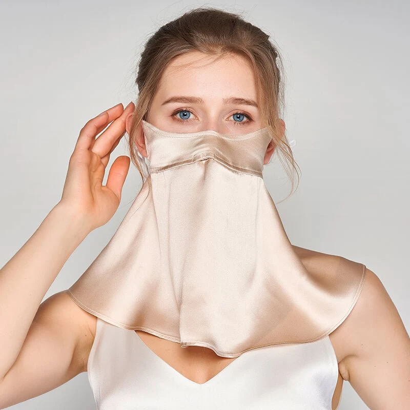 Máscaras largas de cara de seda cubierta de la cara de seda en la máscara anti-uv transpirable - Imagen 9