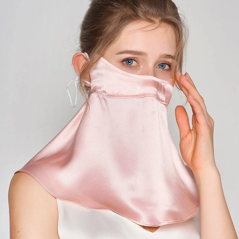 Máscaras largas de cara de seda cubierta de la cara de seda en la máscara anti-uv transpirable - Imagen 3
