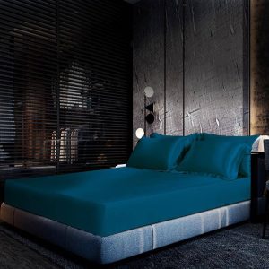 Ropa de cama de lujo 100% seda, 22 Momme, 1 Uds., sábana bajera de seda