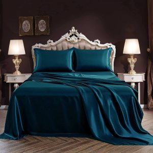 Ropa de cama de lujo 100% seda 22 Momme 1 Uds. Sábana plana de seda