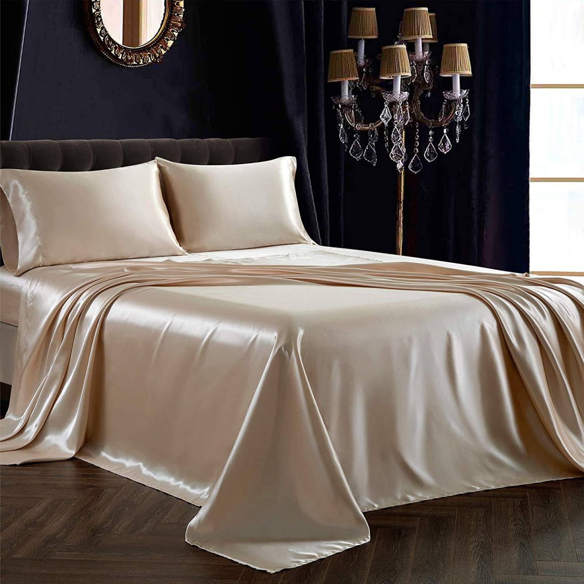 Ropa de cama de lujo 100% seda 22 Momme 1 Uds. Sábana plana de seda - Imagen 9