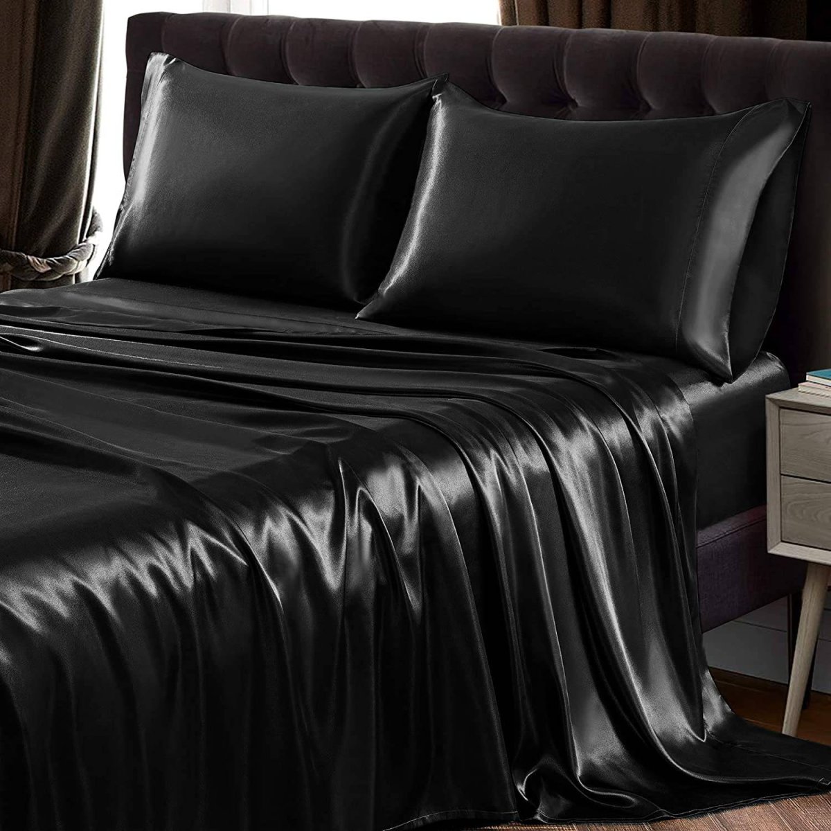 Ropa de cama de lujo 100% seda 22 Momme 1 Uds. Sábana plana de seda - Imagen 3
