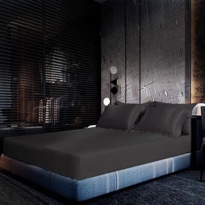 Ropa de cama de lujo 100% seda, 25 Momme, 1 Uds., sábana bajera de seda