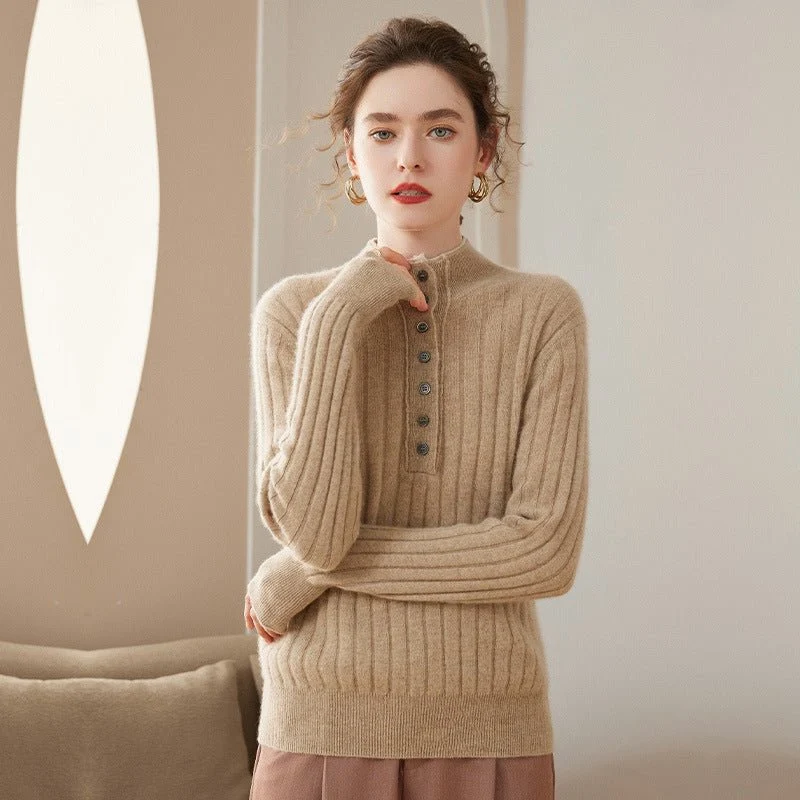 Sweater de cachemir de cuello de mujer - Imagen 4