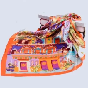 Pañuelos de mujer estampado Naranja
