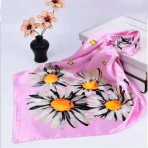 Pañuelos de mujer estampado Margaritas rosa