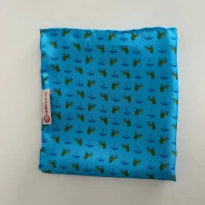 Pañuelo Seda Leones Celeste