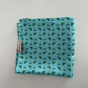 Pañuelo Seda Leones Verde Agua