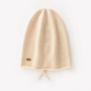 Gorro de cachemir suave con tapa de esquí de doble capa de corbata