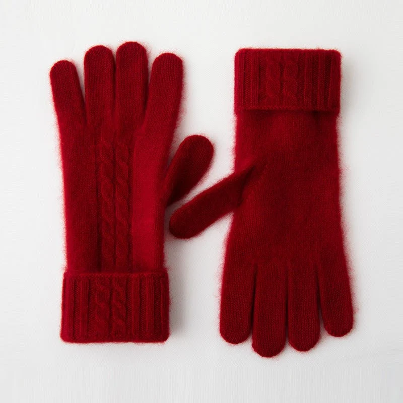 Guantes de Puro Cachemira Guantes de Cachemira Tejidos para Pantalla Táctil - Imagen 3