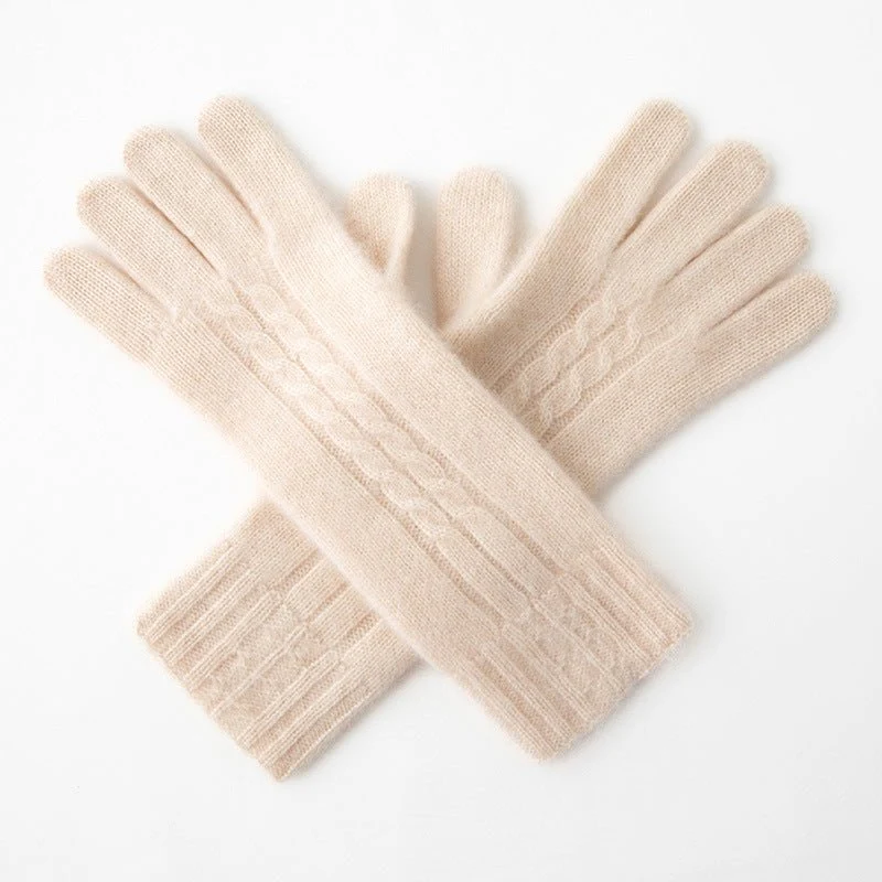 Guantes de Puro Cachemira Guantes de Cachemira Tejidos para Pantalla Táctil - Imagen 7