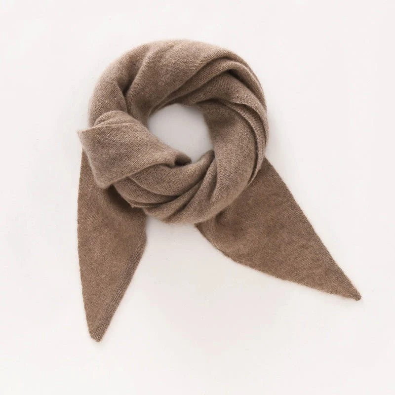 Bufanda de cuello triangular de puro cachemira, envoltura de punto de cachemira, pañuelo de cachemira - Imagen 2