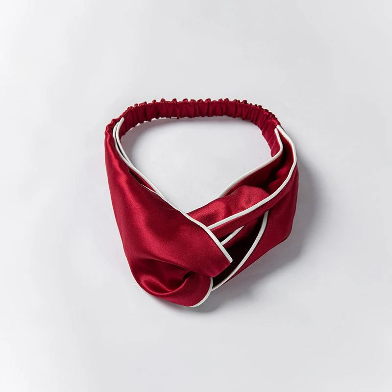 Diadema de nudo de seda de morera pura para mujeres - Imagen 9