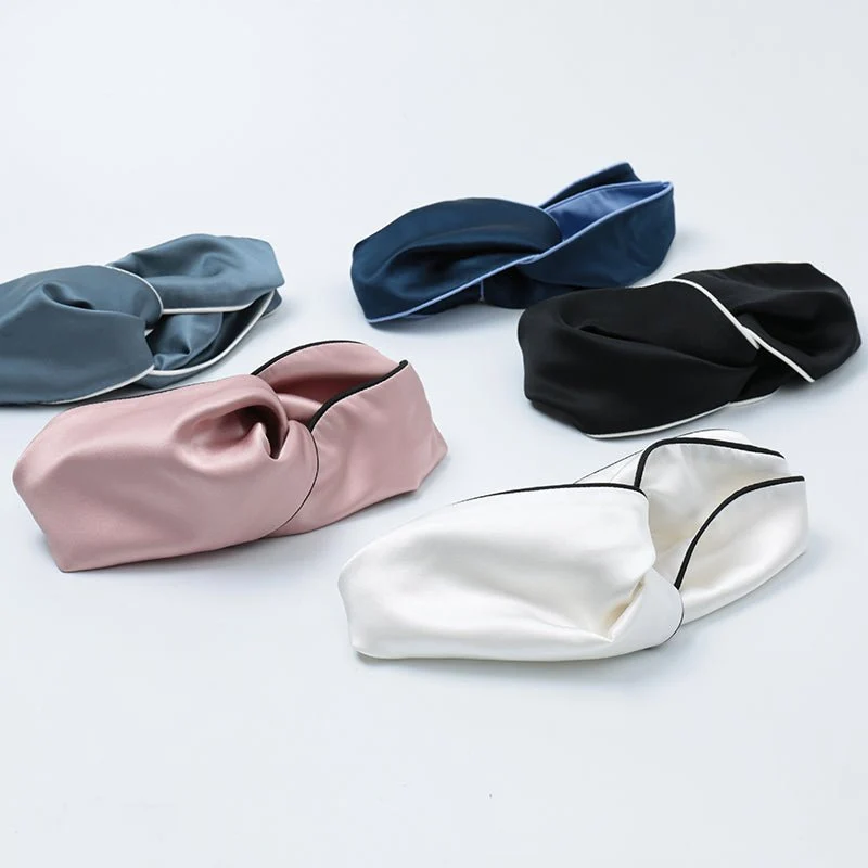 Diadema de nudo de seda de morera pura para mujeres - Imagen 4