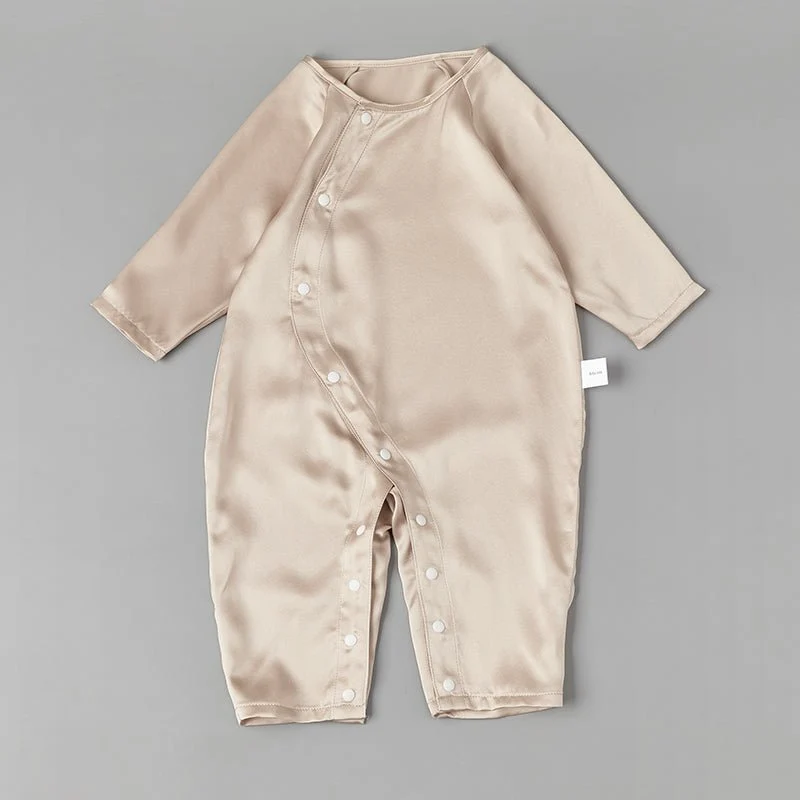 Bodysuit de seda pura para bebés ropa de seda de verano ligera - Imagen 8