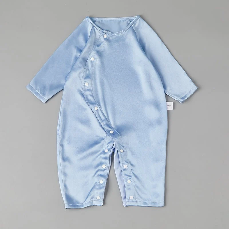 Bodysuit de seda pura para bebés ropa de seda de verano ligera - Imagen 6