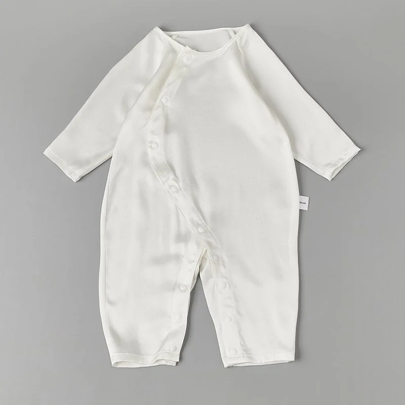 Bodysuit de seda pura para bebés ropa de seda de verano ligera - Imagen 9