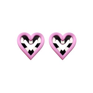 Lausett pendientes querer blanco y negro