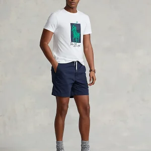 Polo Ralph Lauren pantalon chino corto elastico marino