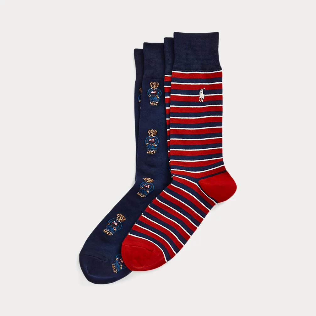 Polo Ralph Lauren 2 pares de calcetines largos Polo Bear