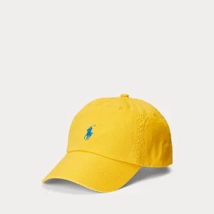 Polo Ralph Lauren gorra de chino de algodon amarilla