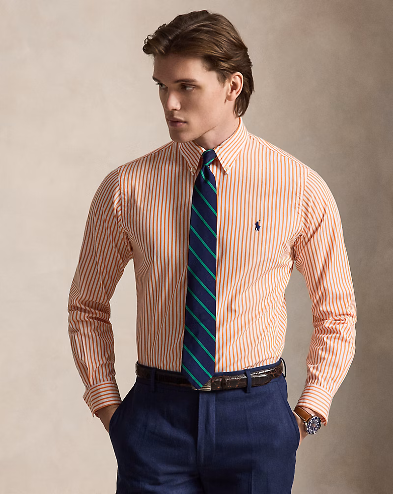 Polo Ralph Lauren camisa popelina naranja