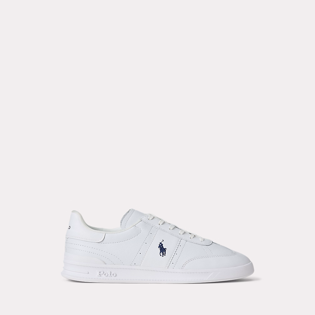 Polo Ralph Lauren deportiva heritage aera de piel blanca