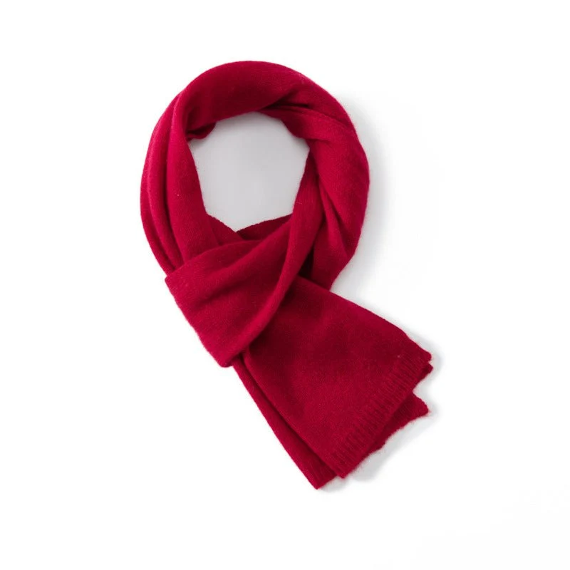 Bufanda corta 100% cachemir para adultos y niños Bufanda de invierno - Imagen 7