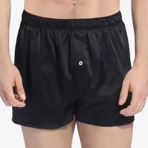 Bóxers de seda de lujo para pantalones cortos de dormir de seda para hombres