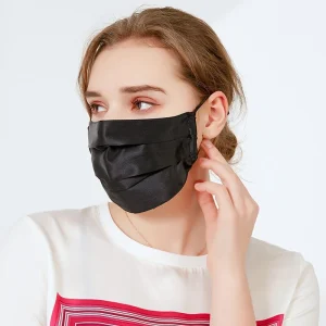 Máscaras de seda para mujeres máscara de piel sensible ajustable de seda