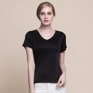 Camiseta de seda de seda en vela de seda de seda