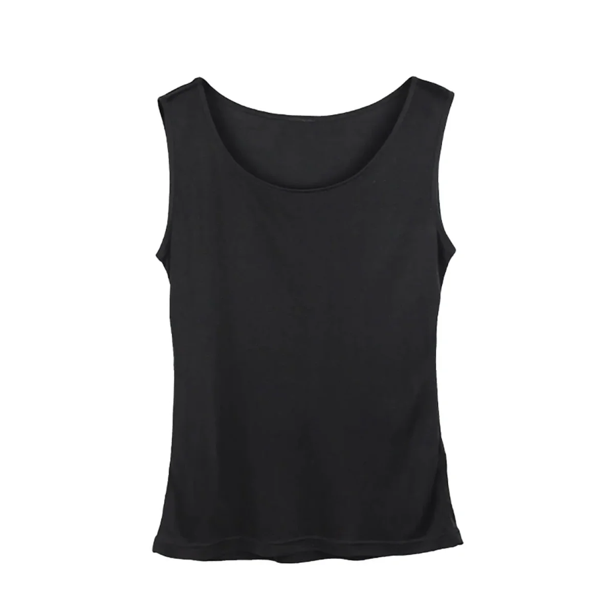 Chaleco de seda mulberry seda sin mangas sin fondo camisa top para mujeres - Imagen 3