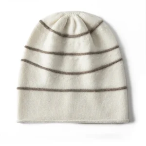 Gorro De Cachemira Pura A Rayas Gorro De Invierno De Cachemira Con Rayas Horizontales