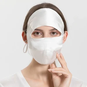 Máscaras de cara llena de seda de verano máscara de belleza de seda