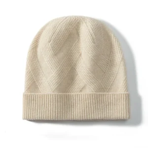 Cabalero grueso Gaanie Canted Cashmere Winter Hat con lujo trenzado