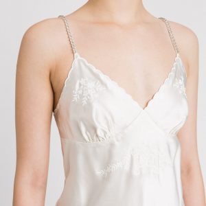 Twinset top en raso con bordados