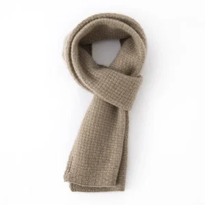 Bufanda de cachemira larga unisex para otoño invierno Bufanda de punto tipo gofre de cachemira