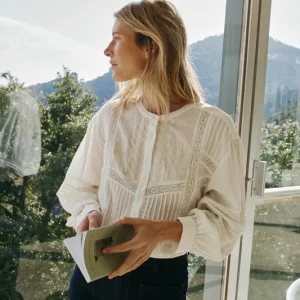 Indi&Cold camisa bordado etnico blanco