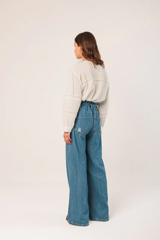 Indi&Cold camisa bordado etnico blanco - Imagen 4
