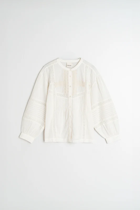 Indi&Cold camisa bordado etnico blanco - Imagen 6