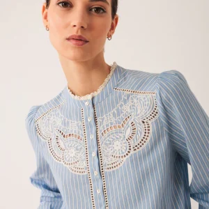Indi&Cold blusa bordado popelin